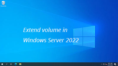 Extend Server 2022 partition