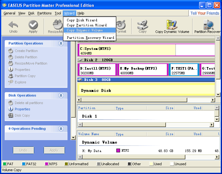 Copy Dynamic Volume