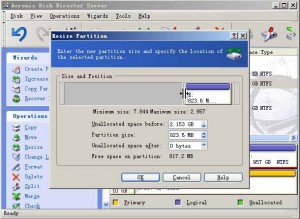 Acronis Disk Director resize partition
