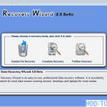 Data Recovery Wizard main window Data Recovery Wizard main window