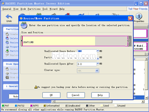 EASEUS Partition Master - Resize