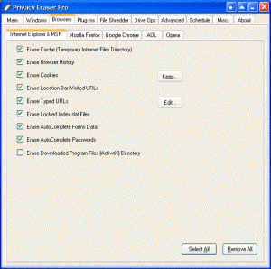 browsers options