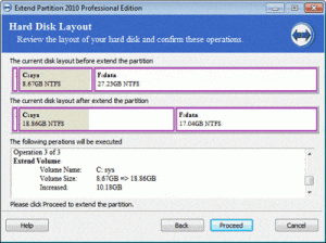 extend partition extend partition