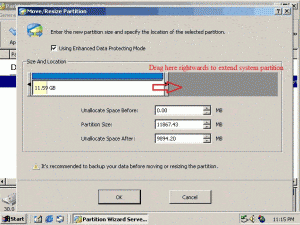 Extend system partition Extend system partition