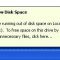 Low disk space