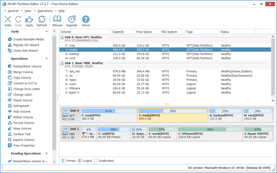 Kostenloser Partitionsmanager