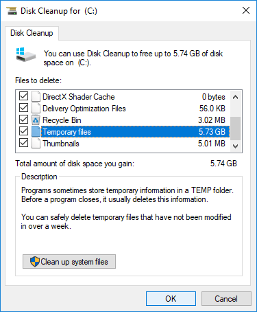 How to run Windows 10 Disk Cleanup to free up C drive space