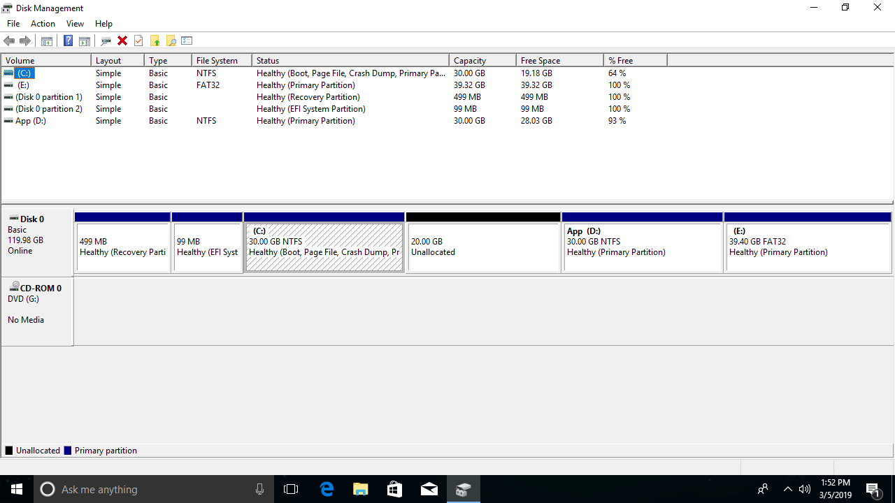 windows 10 disk manager