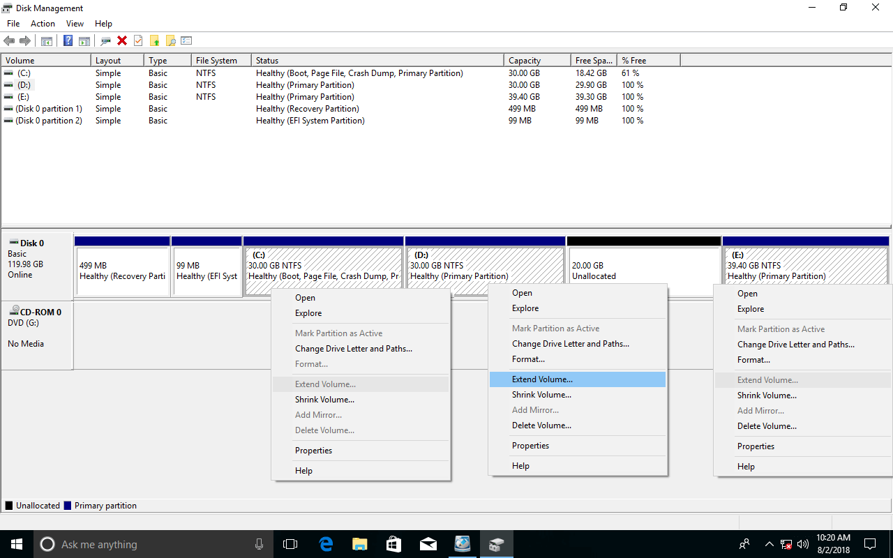 windows unable to format disk windows 10