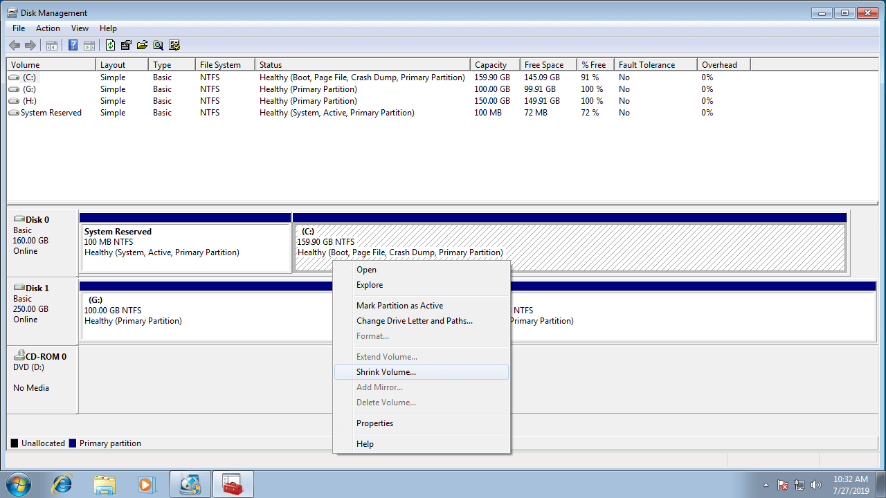 cannot shrink volume windows 7 cannot shrink volume windows 7