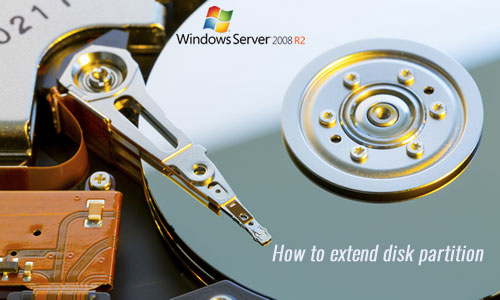 Extindeți partiția Server 2008