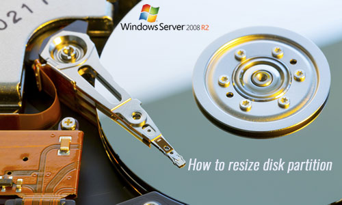 resize Server 2008 tussenschot
