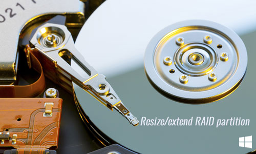 Redimensionner la partition RAID