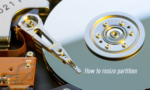 Resize volume partition