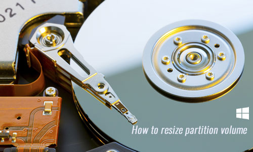 Redimensionner le volume de la partition