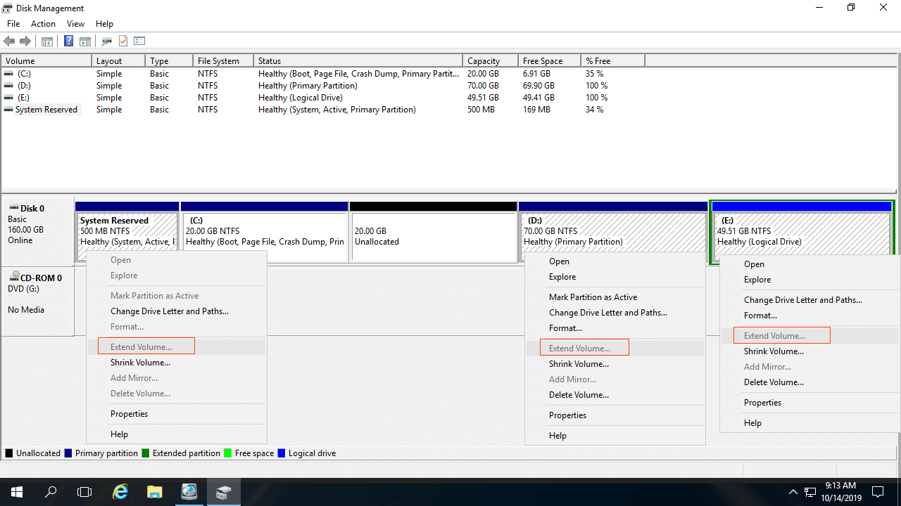 How to shrink system C drive in Windows Server 2016 safely?