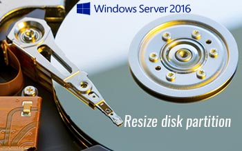 Redimensiona la partició Server 2016