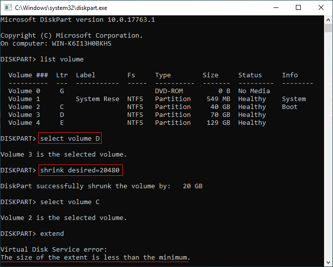 diskpart cannot clean disk