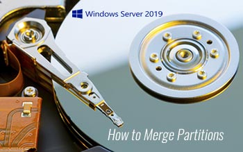 Обединяване на дялове Server 2019