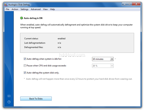 Auslogics Disk Defrag
