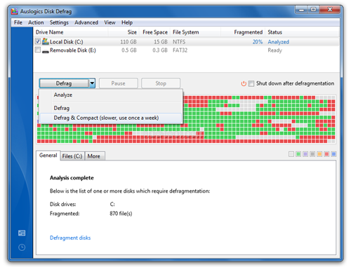 Auslogics Disk Defrag