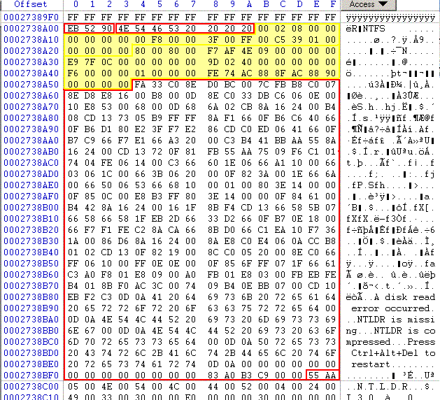 Partition Boot Sector