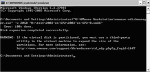 Zvětšení virtuálního disku VMware pomocí nástroje vdiskmanager