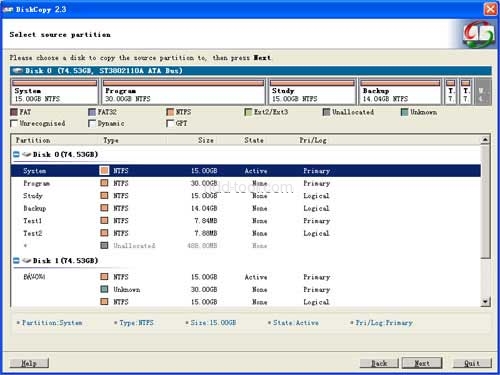 Select source partition