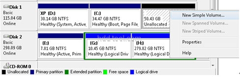 Windows 7 Disk Management