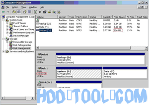 Original VMware virtual disk layout