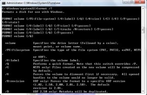 Format Command Line Format Command Line