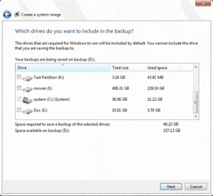 System Partition Backup