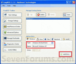 EasyBCD boot manager