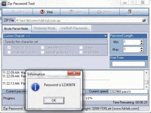 zip password recovery