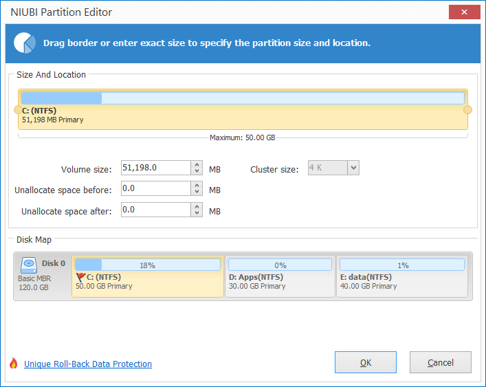 C drive extended