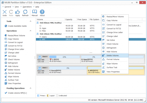 Delete partition