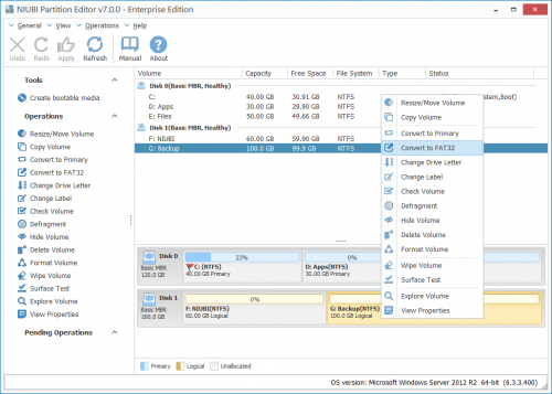 Convert NTFS