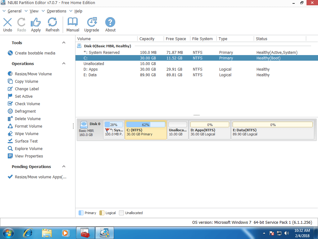 1 Step to Fix Extend Volume Disabled for C drive in Windows.