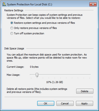 Decrease space usage