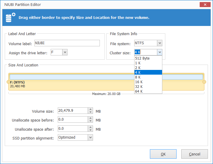 Create volume