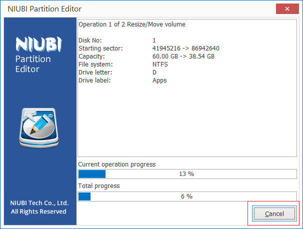 Vorgang abbrechen