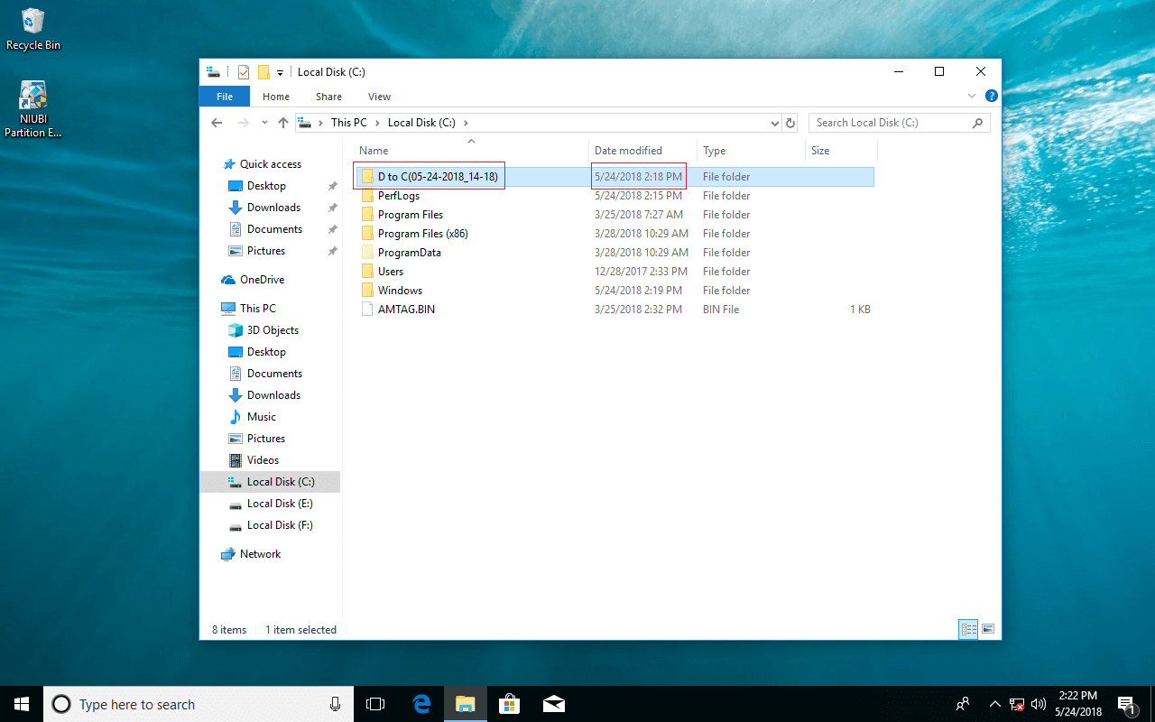 Merge C and D or E drive in Windows 10 by several clicks.