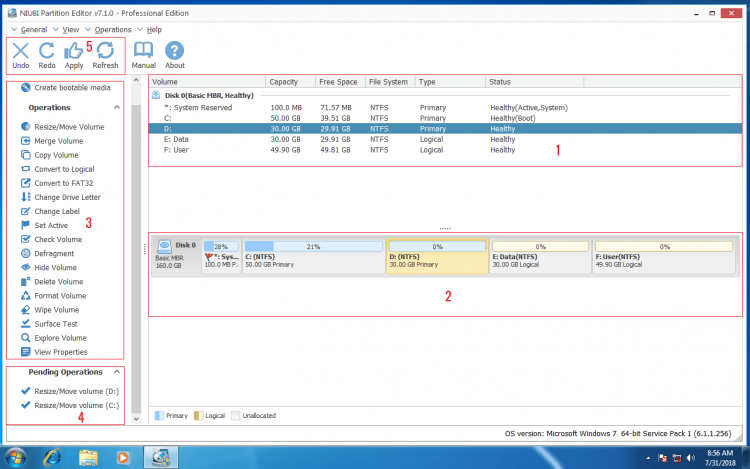 Partition Manager Windows7