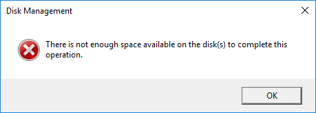 не могу сжать диск с windows 10