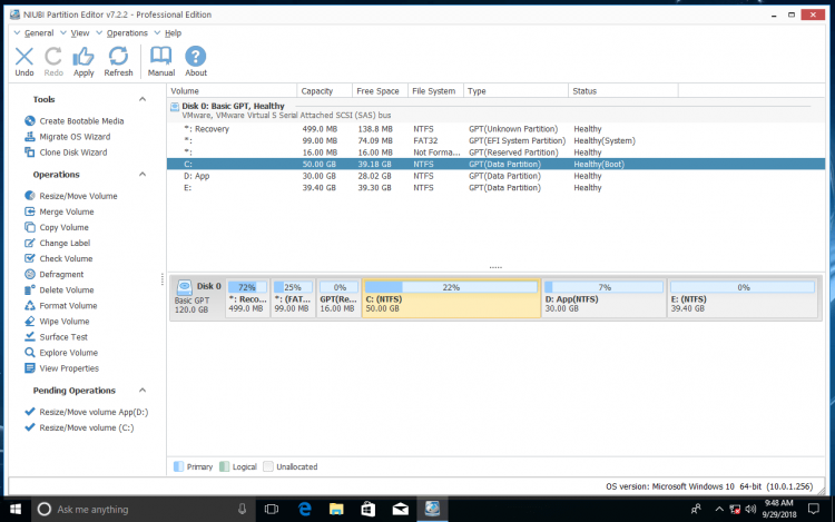 System drive extended