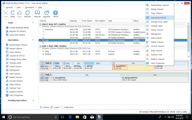 Select NTFS drive