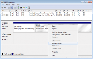 Shrink C drive